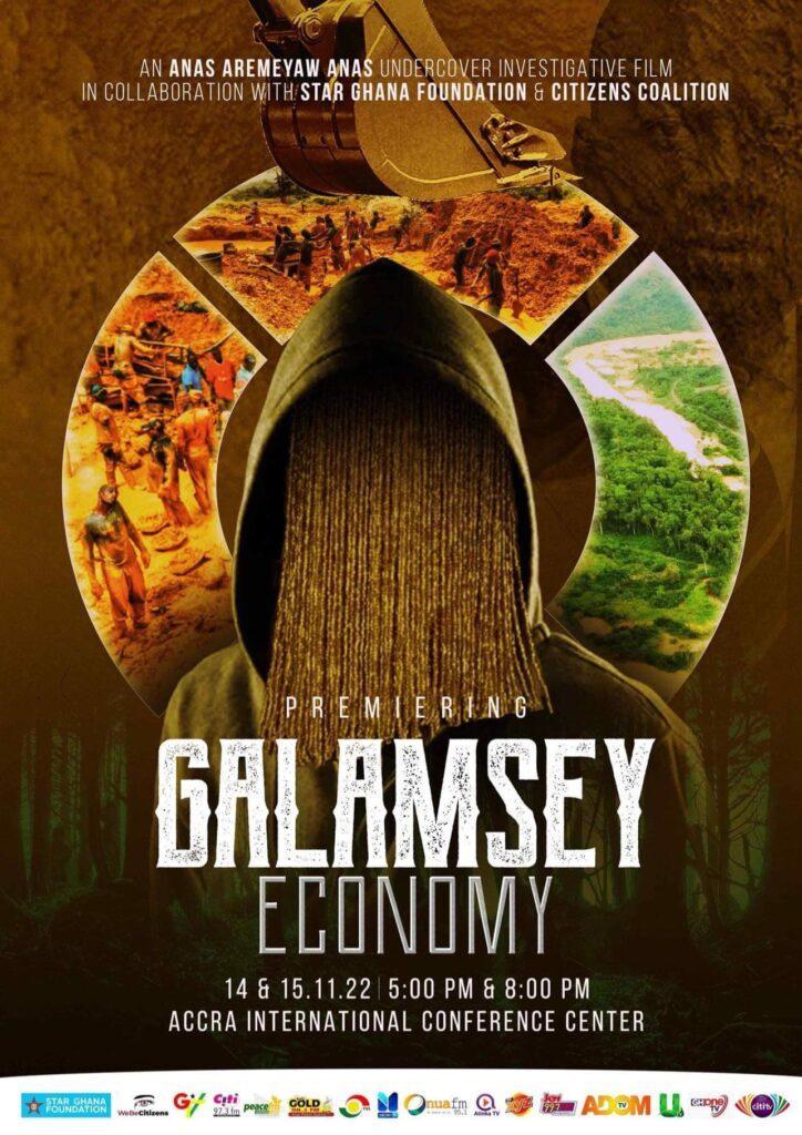 new Anas Aremeyaw Anas Galamsey Economy Investigative Film which promises to shake not just the Nana Addo-led government but the entire country.