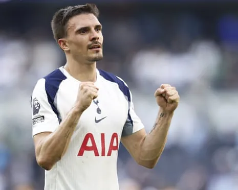 João Palhinha celebrates Tottenham's victory