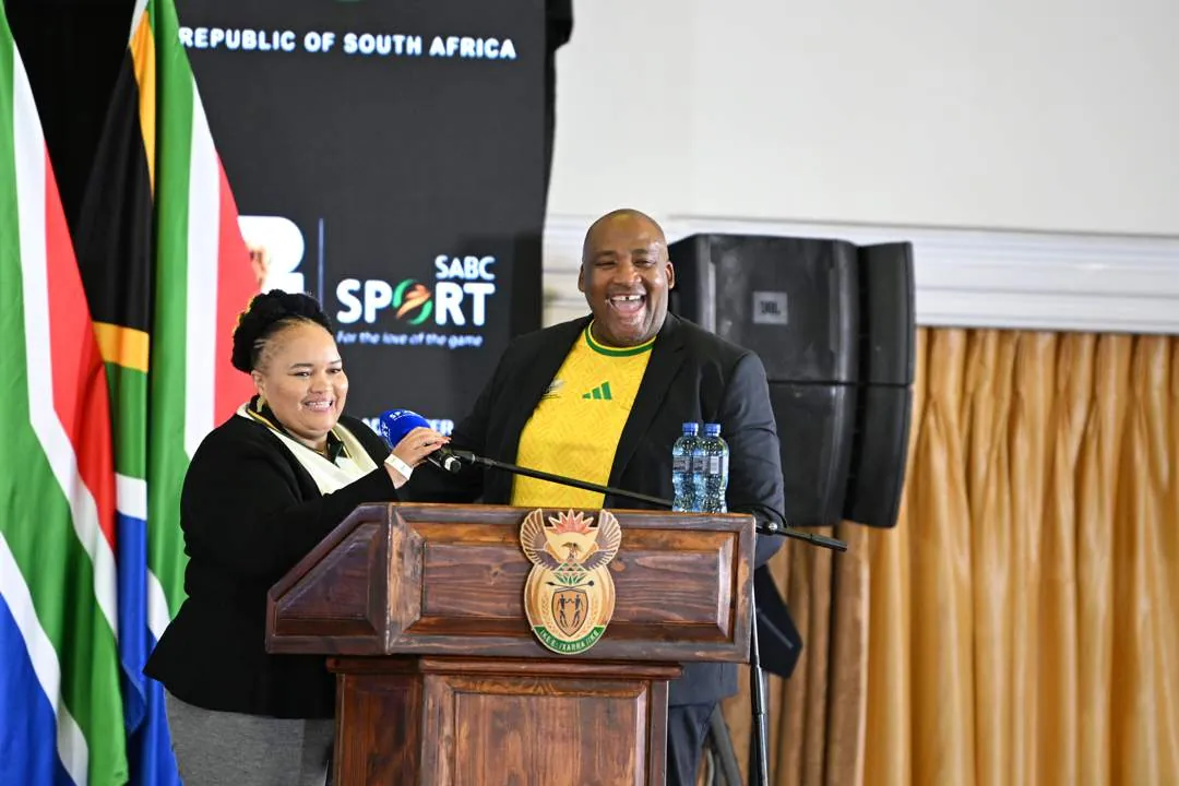 Minister of Sport, Arts and Culture, Gayton McKenzie, pictured with his deputy Peace Mabe, slammed SAFA for the administrative bungle that led to the delay of Bafana Bafana's departure to Mexico.