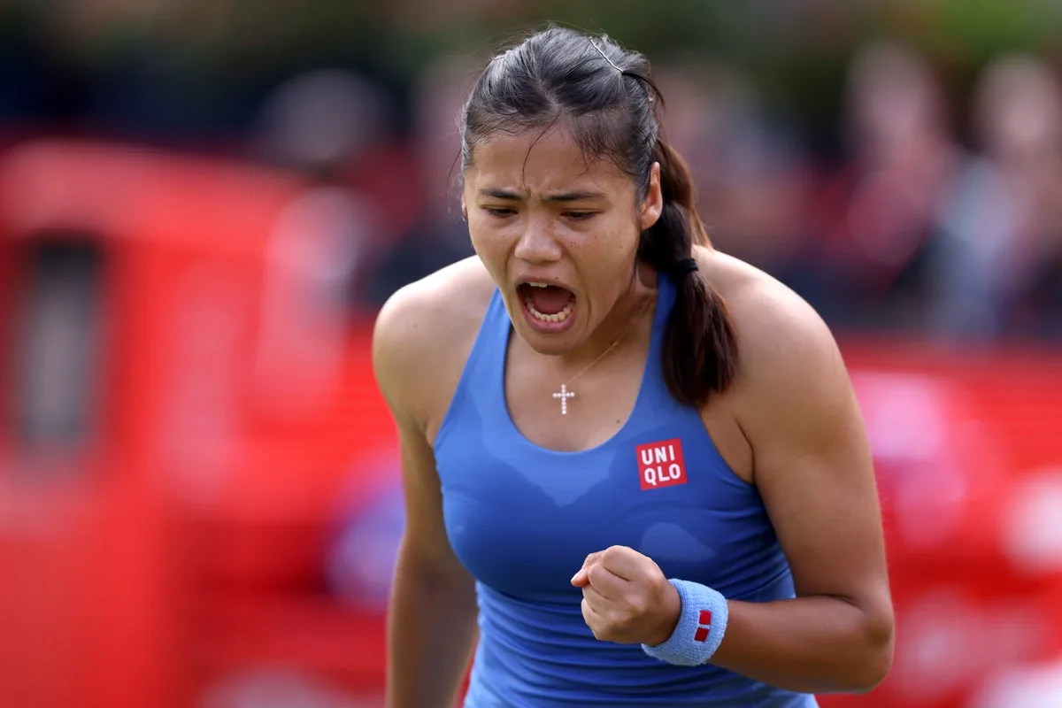 Queen's Club: Emma Raducanu beats Sorana Cirstea in straight sets to reach quarter-finals on home soil