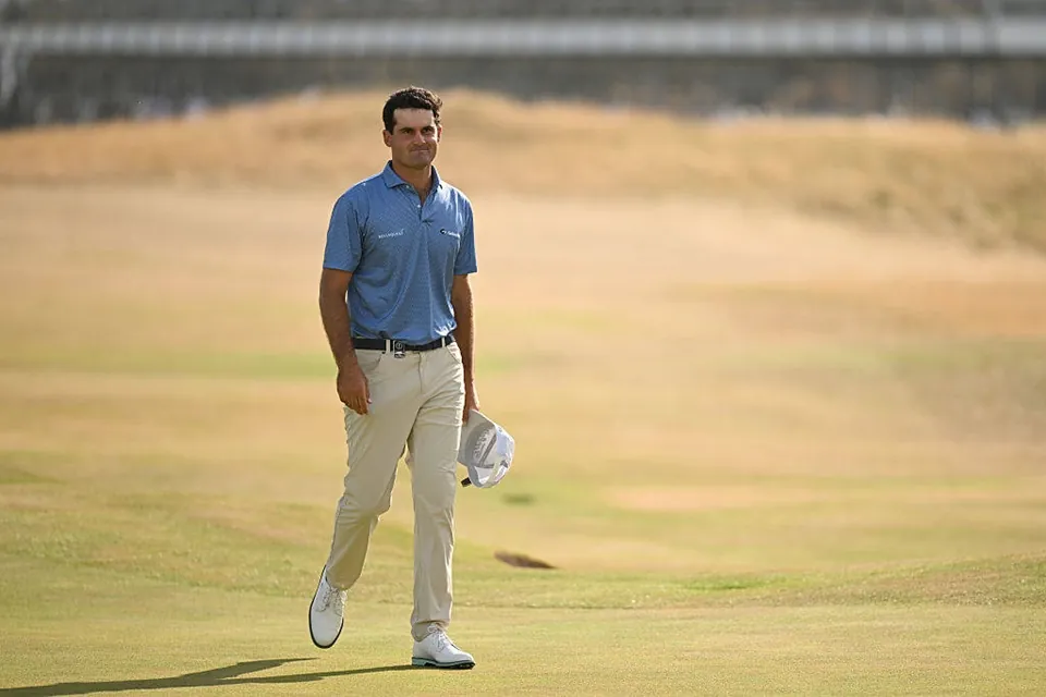 Jackson Suber on his way to a five-under-par 65 at Royal Birkdale