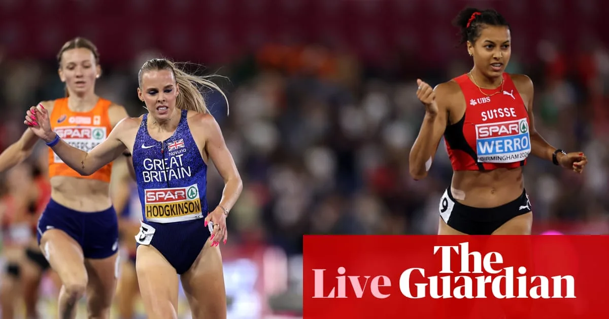 European Athletics Championships 2026: Keely Hodgkinson takes 800m silver behind Swiss rival Audrey Werro