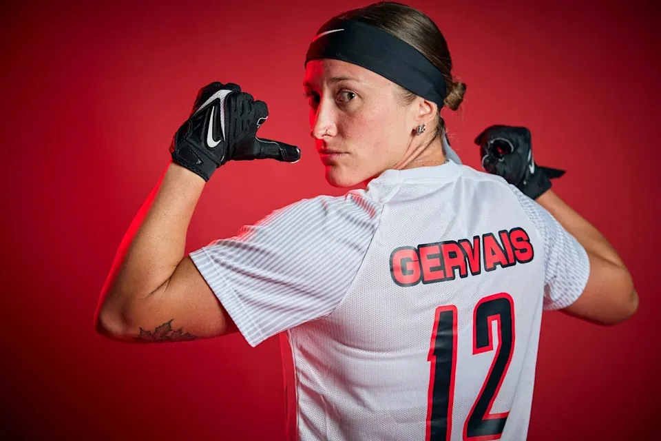 Canadian national women's flag football defensive back Sabrina Gervais is shown in this undated handout photo. THE CANADIAN PRESS/Handout — Football Canada (Mandatory Credit)