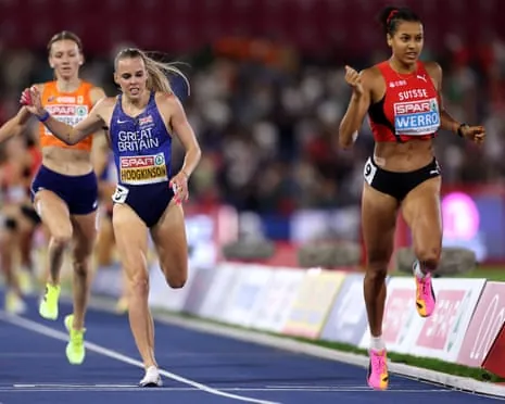 Audrey Werro takes gold from Keely Hodgkinson in the women’s 800m final.