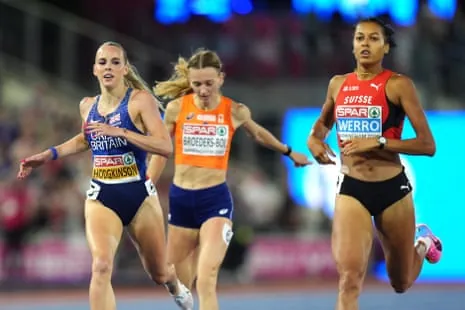 Keely Hodgkinson has to settle for silver.