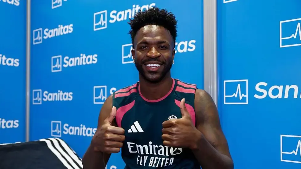 Vinicius Junior having his pre-season medical