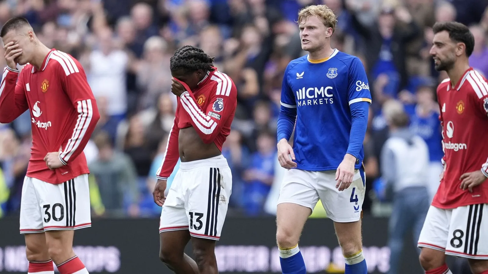 Man Utd conceded their latest Premier League goal (95:11) since December 2024.